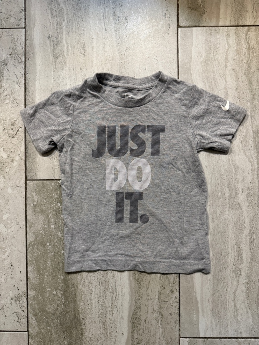 Nike Gray 'Just Do It.' Short Sleeve Tee